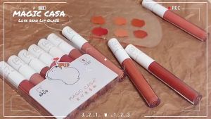 Set 6 Cây Son Kem Lì Magic Casa Gấu Trắng