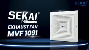 SEKAI Exhaust Fan / Kipas Angin Hexos Plafon Atap 10 Inch - MVF 1091