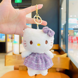 Furry KV Cat Keychain Creative Cartoon Dolls Female Bookbag Hanging Ornaments Couple Small Accessories Keychains