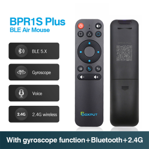 BT BPR1S plus BPR1S Wireless Air Mouse with Voice Control Gyroscope IR Learning 2.4G BT BLE 5.0 Remote for Android TV Box And PC