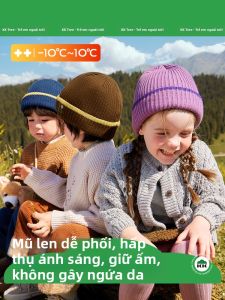 Kocotree | Mũ Len Cho Trẻ Em Có Bảo Vệ Tai Ấm Áp Cho Ngoài Trời
