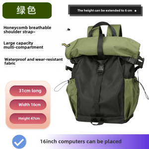 New 2025 Mens Outdoor Travel Casual Lightweight Multilayer Backpack Design Trendy Commuter Style Nylon Water Resistant Large Size