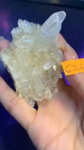 Bụi đá Thạch Anh Lemurian pha lê tắm sắc lắc lắm thiền định vũ trụ mạnh mẽ 620