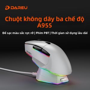 DareU | Chuột Gaming & Văn Phòng Không Dây 3 Chế Độ RGB kèm Đế Sạc