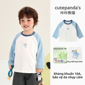 CUTEPANDAS | Áo Thun Tay Dài Raglan Mùa Xuân