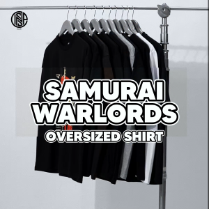 COLLAB by Inspi Samurai Warlords Oversized Tshirt for Men and Woman Graphic Shirt Boxy Fit Tops Collection Menswear Printed T-shirt