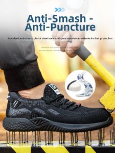Anti-smash Puncture-resistant Anti-static Durable Work Shoes