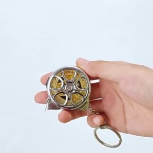 2M Mini Keychain Tape Measure Retractable Measuring Tape 2M Tape Measure for Household and DIY Measuring Exquisite Small Gifts