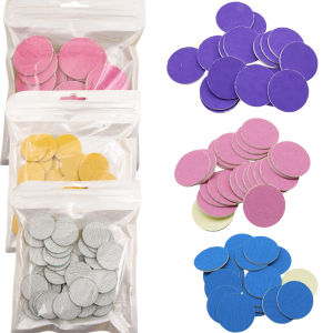 50/pcs 5 Colors Sanding paper Pedicure Foot Care Tools 15mm 20mm 25mm 35mm nail drill bit Disk disc Salon Calluse Replaceable