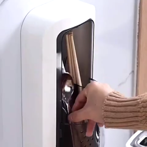 Free Gift 2Pcs 360 Rotatable Barrel Cage Utensils Holder Organizer Drainer Wall Mounted For Spoon Fork Chopstick