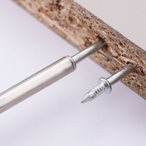 Makery【Ready in Stock】 50/100Pcs Double Headed Nail for Seamless Wood Paneling Non-marking Nails Skirting Line Fixator