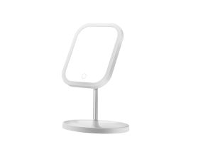 Led Make-up Mirror with Light Touch Screen Desktop Square Dressing Mirror Storage and Carrying Young Adult Heart Exquisite Princess Mirror