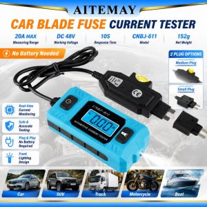 Aitemay ô tô dụng cụ kiểm tra dòng điện CNBJ-611 20A 48V màn hình hiển thị kỹ thuật số cầu chì xe hơi que đo công suất công cụ chẩn đoán để kiểm tra mạch sửa xe