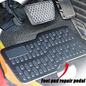 1 Pcs Stainless Steel Car Wear-resistant Thickened Pedal Heel Scuff Plate Main Driver Non-slip Mat Universal Interior Parts