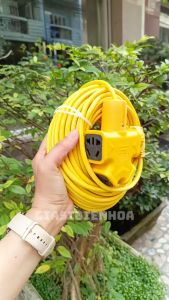 Cuộn Dây Điện Dài 22M Kèm Ổ Cắm Phích Cắm Đúc Chịu Lực Cao Đa Năng