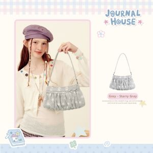 VANWALK | Elegant Ruffled Stars Design Shoulder Bag