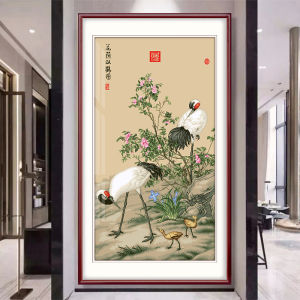 QIANHONGXIU | Lantern Crane Painting Cross Stitch 2026 New Style