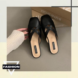 Xishop สินค้าใหม่ รองเท้าคัทชูเปิดส้น ดีไซน์สุดเก๋น้ำหนักเบาสวมใส่สบาย วัสดุเป็นยาง พื้นนิ่มมาก ใส่แล้วเก็บรูปทรงเท้าสวย เสริมส้นเล็กน้อยพอน่ารัก  ราคาถูกมากรีบมาตำเลย