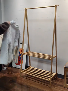 【86cm】พับเก็บได้ ราวแขวนเสื้อ ราวเเขวนผ้า ราวผ้า ราวแขวนผ้า ราวผ้าไม้ ราวตากผ้า ราวเเขวนเสื้อผ้า ราวแขวนเสื้อผ้า ทำจากไม้ไผ่คุณภาพสูง