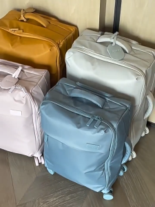 MALAYSIA E-SYAR Ultra Light Nylon Luggage traveler luggage durable water resistance Front Open Luggage Travel Cabin Suitcase  Small Zipper Universal Wheel Travel Lightweight box bags