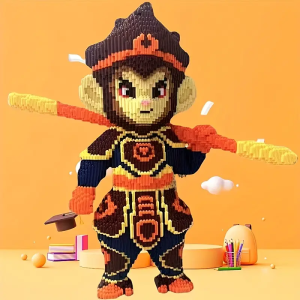 21286 Pieces Wukong Building Blocks Chinese Style Monkey King Sun Wukong Building Blocks Toy Puzzle Handmade DIY Decorative Living Room Decoration