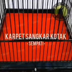 SEMPATI Karpet Sangkar Kotak No Nomor 1 2 3 Alas Dasar Lantai Tebok Bawah Kandang Burung Merah Tebal KDSBK