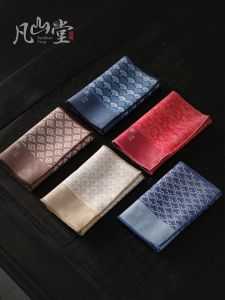 Fushan Tang Chinese Style Cotton Linen Tea Towel Absorbent Zen Kung Fu Tea Tablecloth Tea Accessories Vintage Style Handmade