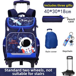 Di Te Ya Nuo | Waterproof Climbable Wheeled School Bag for Boys Grade 1-4