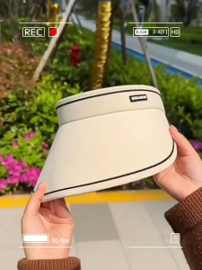 Womens Foldable Sun Hat UV Protection Hat With Large Brim Cycling Sports Leisure Sun Hat Topi Matahari 防晒帽女夏季防紫外线可折叠遮阳帽