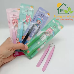 Cặp nhíp kèm hộp đầu cong/thẳng đa năng – kẹp linh kiện làm tiểu cảnh hồ cá thép không gỉ size 11cm