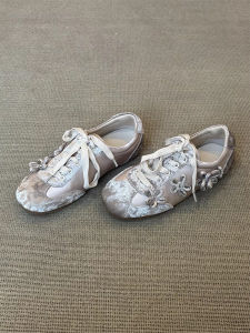 MIFULIAN | Velvet Floral Design Womens GAT Shoes