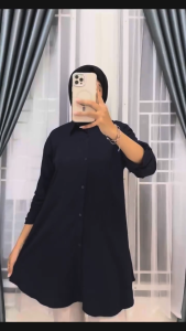 Atasan Tunik Rayon Twill Premium Terbaru 2025 // Atasan Polos Rayon Lengan Panjang Atasan Muslimah