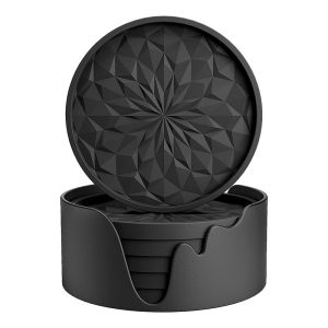 New Silicone Cup Bottom Seat Beverage Red Wine Cup Coaster with Thickened Anti Scald and Anti Slip Diamond Shaped Non Stick Tray