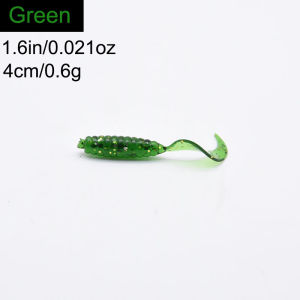 Mrlurion 4cm 0.6g small artificial silica soft grub worm lure bait for tiny perch bass pike crappie fishing tackle