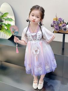 Discover the Magic: Princess Style Summer New Arrival Baby Girl Hanfu Dress & Mesh Skirt