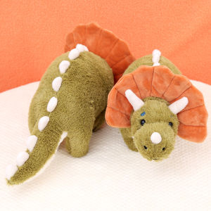 40cm Green Triceratops Cartoon Fluffy Dragon Plush Dinosaurs Plush Pillow Soft Stuffed Animal Doll Kid Gift