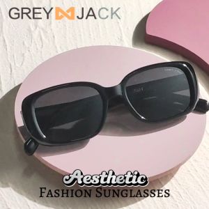 Grey Jack Kacamata Hitam Sunglasses Polarized Anti Silau UV400 Acetate TR90 Kotak Style Trendy Wanita Modis Keren Fashionable 58243