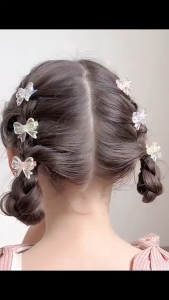 Colorful Bow Hair Pin 🎀 白鹿同款炫彩蝴蝶结小发夹 Klip Rambut Lutsinar Comel Kanak-Kanak Children Transparent Cute Hair Clip Hair Accessories