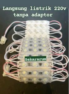 lampu led 3 mata  AC 220 volt tanpa adaptor cahaya putih