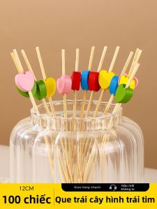 TAFUMAN | Que xiên trái tim dùng một lần chất liệu an toàn thực phẩm trang trí cho trẻ em