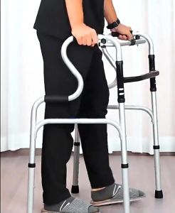 Load Bearing 500KG✨Adult Walker With Wheels Adjustable Aid Walker Stainless Steel Foldable For Elderly Handicapped Medical Walker With Chair Walker for elderly Foldable Walking Aid