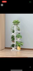 Johor Seller | 7 Flower pots Iron Flower Stand Pot Trays Plant Planter Display Shelves Rack Storage Holder Shelf Home Balcony Stand