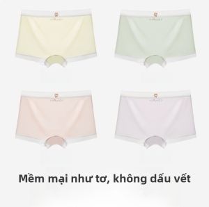 MiiOW | Quần an toàn Ice Silk cho trẻ em Quần lót cotton nguyên chất Quần đùi hai trong một Không để lại dấu vết Quần đùi cotton nguyên chất kháng khuẩn
