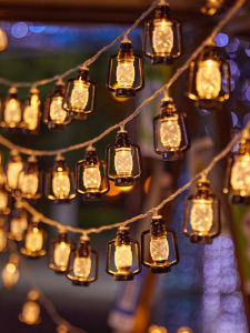 Outdoor Camping Oil Lamp Atmosphere Lighting Tent Decorative Illumination Canopy String Light Small LED for Camping And Travel