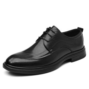 Versatile Lace-up Leather Shoes for Men