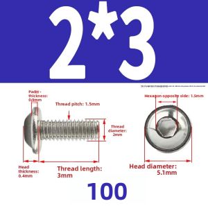 POWER&STRONG | Round Head Internal Hex Screw with Washer
