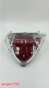 AKA Motorcycle Tail Light Assembly for Sniper 135 - Red LED Indicator with Clear Housing