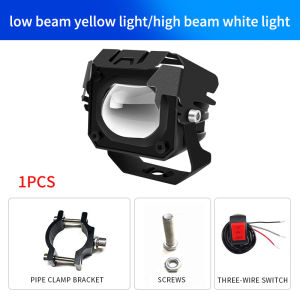 Motorcycle LED Work Light Driving Fog Lamp White Yellow Projector Lens Spotlight For Truck Off Road 4X4 ATV Truck 12V 24V