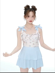 LALUNA SWIM ชุดเดรสว่ายน้ำ ชุดว่ายน้ำวันพีท ชุดว่ายน้ำไม่โป๊ M-XL | น้ำหนัก 40-65 กก. BK-322