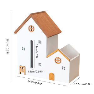 Cute Simple House Art Creative New High-end Tissue Box Stationery Remote Control Organiser Home Living Room Table Decoration